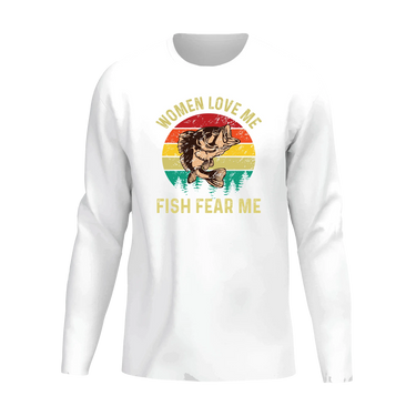 Women Love Me Fish Hate Me Men Long Sleeve Shirt